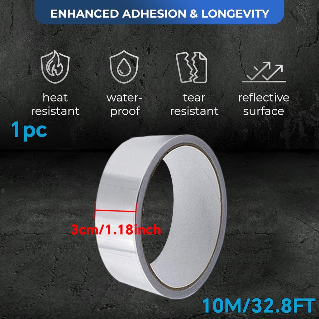 Self Adhesive Aluminum Foil Tape Waterproof Oil Proof and Mold Resistant for Kitchen Bathroom Countertop and Pipe Sealing