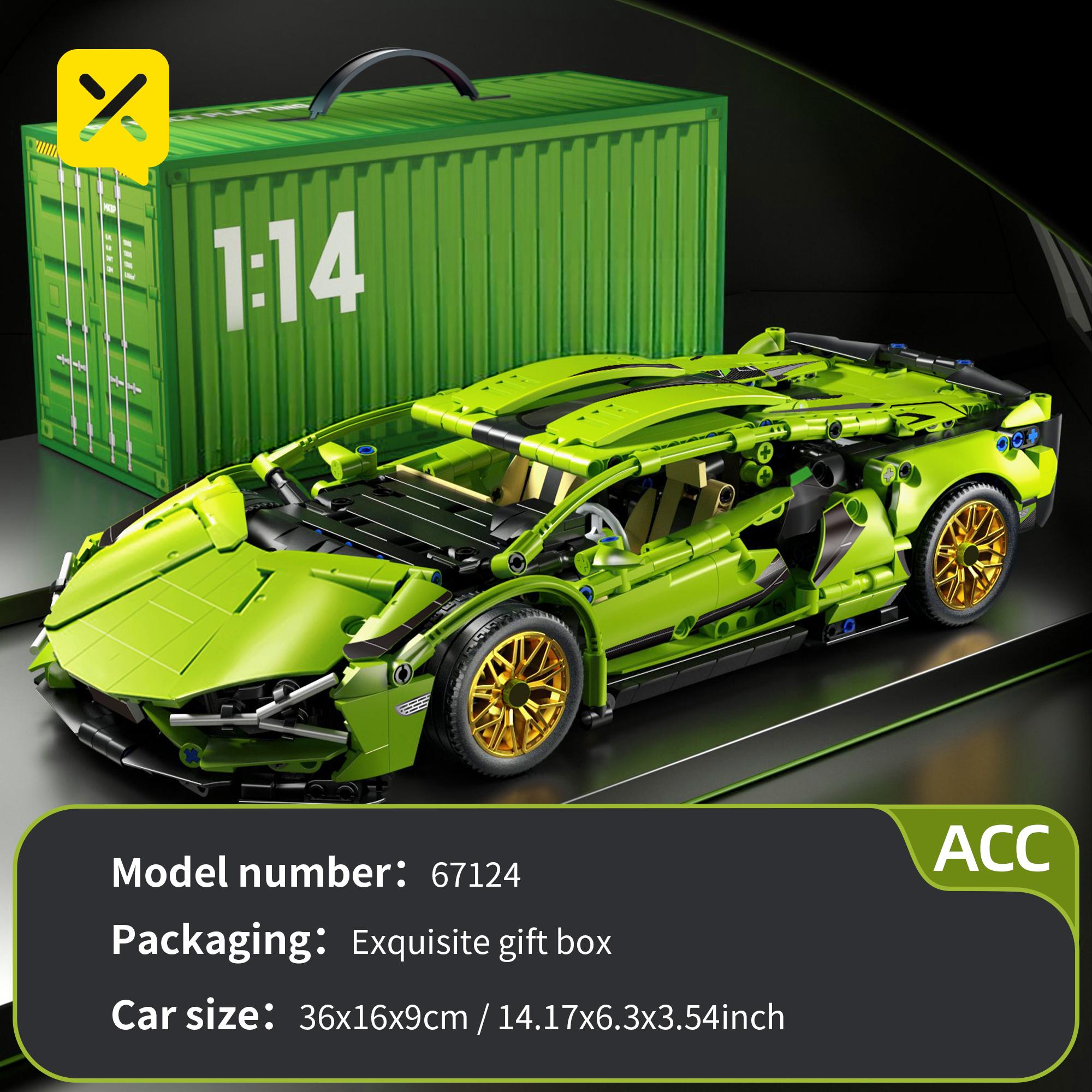 

ToylinX 1:14 Technical Building Blocks Car Racing Sport Speed Vehicle Model City Mechanical Super Bricks Puzzle Toys Adult Gift With Box