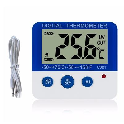 Digital Kylskåpstermometer med Larm och Max Min Temperatur Lättläst LCD-display Digital Kylskåps Frystermometer