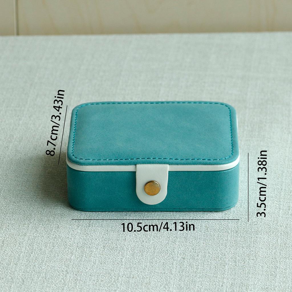 Travel Jewelry Case With Mirror Necklace Earrings Ring Organizer Display Boxes Pu Leather Jewelry Storage Box Portable