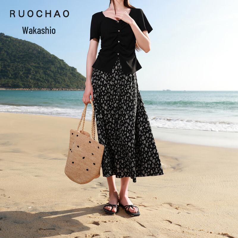 

Sancai Пышные Цветочные Юбки-Русалки Миди XXL