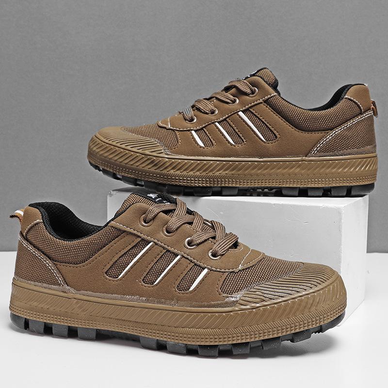 Shoes Canvas Land War Men'S Non-Slip Casual Shoes Labor Insurance Wear-Resistant Work Casual Breathable Versatile Thick-Soled Military Training Shoes