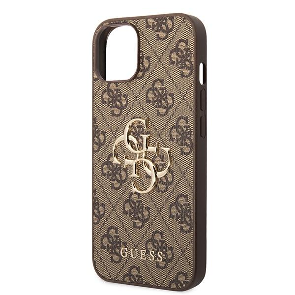 Guess Guhcp15S4Gmgbr Iphone 15 / 14 / 136.1 Brązowy/Brown Hardcase 4G Duże Metalowe Logo