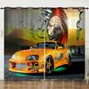Curtain Race Racing 3D Digital Printing Blackout Curtain Punching