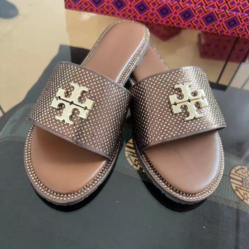 Damen-Flatsandalen mit Strassschnalle - Vielseitiger Outdoor-Komfort