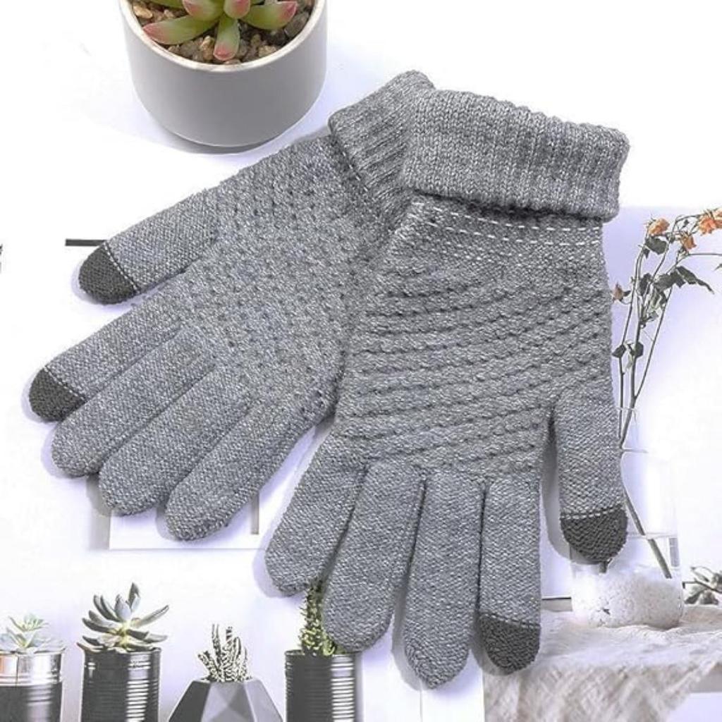 Guanti Caldi per Donna e Uomo Guanti Lavorati a Maglia Foderati in Pile