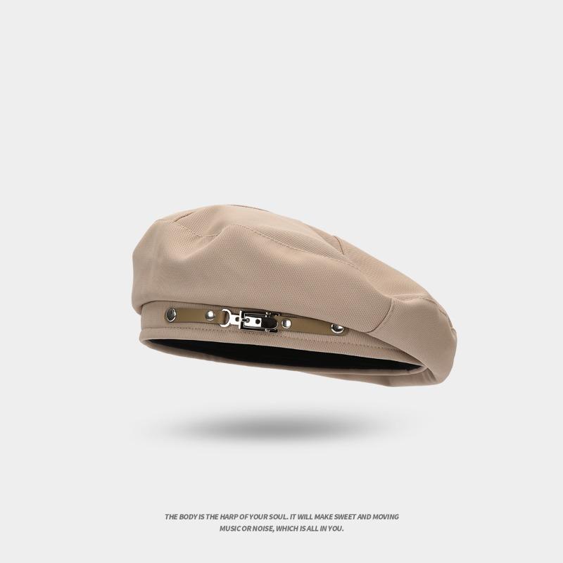 

New beret autumn and winter femininity black small head British retro men s high-end hat autumn хаки