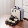 Black Pottery Travel Kung Fu Tea Set Portable Household Outdoor Ceramic Tea Pot Drinking Tea Cup Dry Brewing Plate Small Set