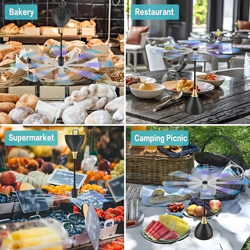 2ks/3ks Ventilátor odpuzující mouchy Ventilátor hubící mouchy Ochrana jídla, Tichý a účinný odpuzovač much, Ideální volba pro rodinu nebo kempování