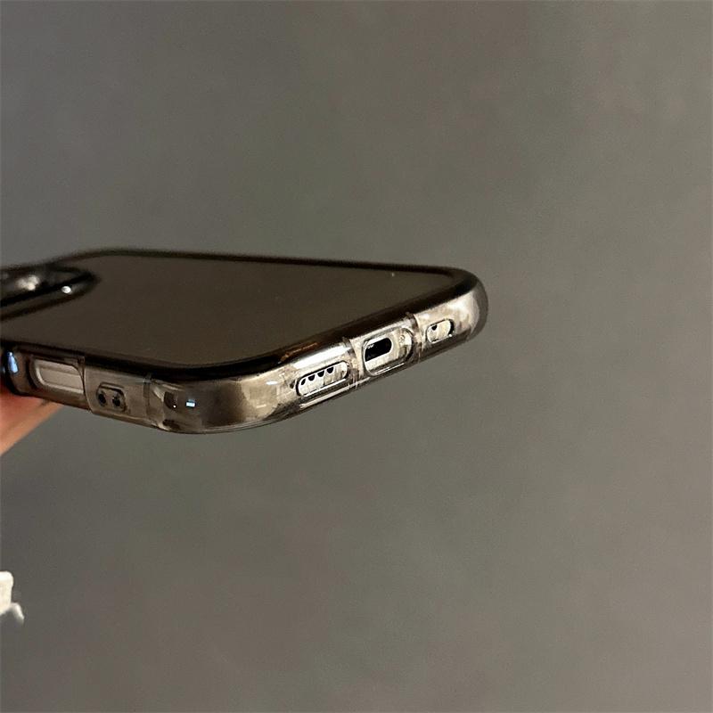 Enkelt Stil Transparent Glitter Skyddsfodral för IPhone 16 Plus 15 Pro Max 14 13 12 Promax Telefonskal Rundad Airbag Anti-Dropp Nytt Jelly Skal