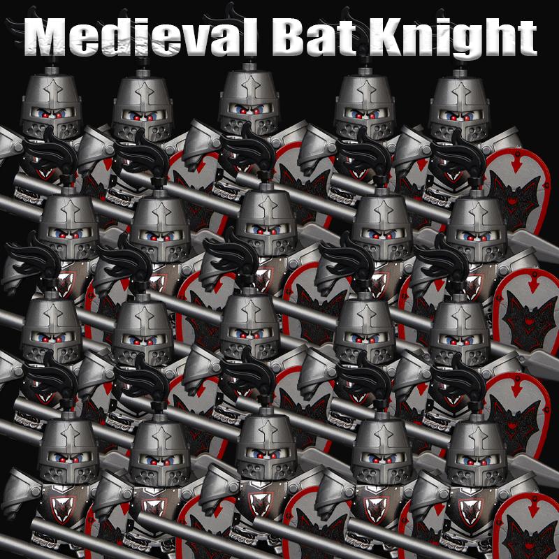 Medieval Military Soldier Series Building Blocks Castle Black Eagle Green Dragon Knights Figures Militia Accessories Bricks Toys