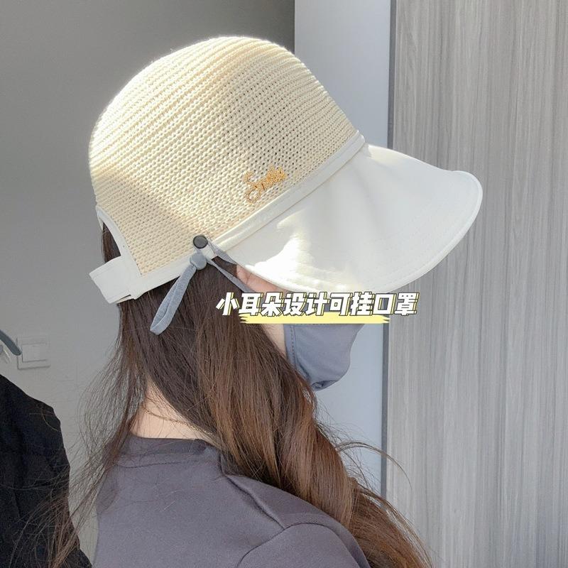 Summer sunshade sunscreen cap mesh breathable foldable sun hat women's fashion bucket hat cap
