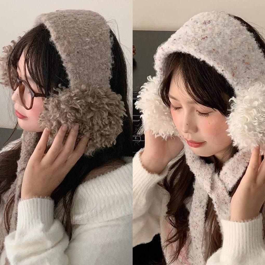 Damen Winter Lammwolle Poggle Ohrenschützer