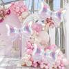 2 Pack Rainbow Transparent Bow Balloons Wedding Gender Reveal Baby Shower Birthday Party Valentine's Day