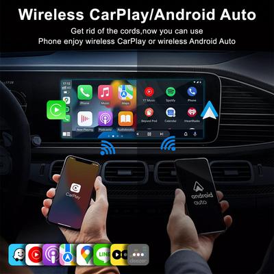IHeylinkit 2in1 Wireless Carplay Android Auto Wireless Adapter Smart Connectivity Zinc Alloy Shell Dongle for Most Vehicle Model