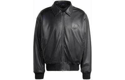 Giacca da Uomo originals Giacca Classica Street Giacca in Pelle Goffrata Nera