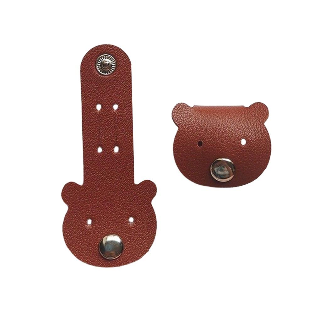 Portable Leather Cable Ties Elastic Tie Soft Cable Organizer Reusable Cute Cable Straps Data Cable Storage