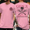Stampato 1965 Divertente Generazione X Unisex Unisex Magliette La Generazione Badass Cresciuta Dai Teschi Streetwear Manica Corta Ropa Hombre Magliette