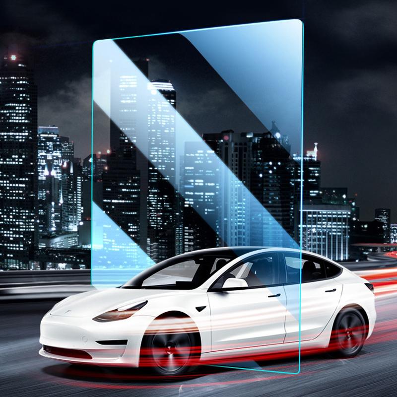 Für Tesla Model Y 3 Mittelschutzfolie Gehärtetes Glas Blu-ray HD Anti-Fingerabdruck Schutzfolie Autoinnenzubehör