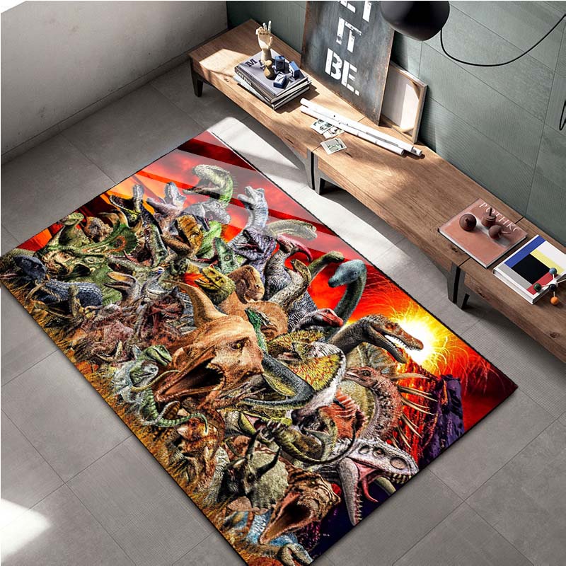 15 Size Jurassic-Park Dinosaur Area Rug Large Animal Carpet for Living Room Bedroom Sofa Doormat Decor,Child Non-slip Floor Mat