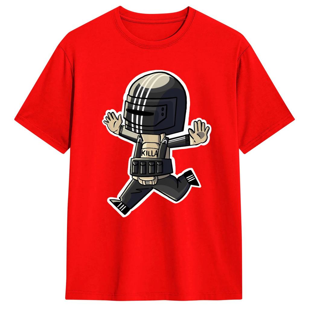 Vintage T Shirt EscapeFromTarkov Killa Running Chibi Cotton TShirts for Mens Summer Y2K Retro Casual Short Sleeve Tops