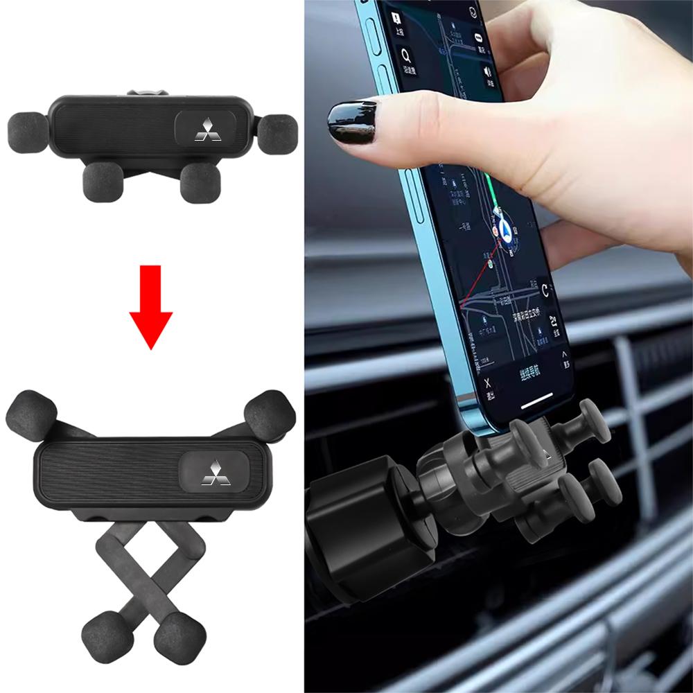Car Phone Holder Bracket Air Outlet Cellphone Support Fixing Clip For Mitsubishi Asx Lancer L200 Pajero Sport Attrage Xpander GB1