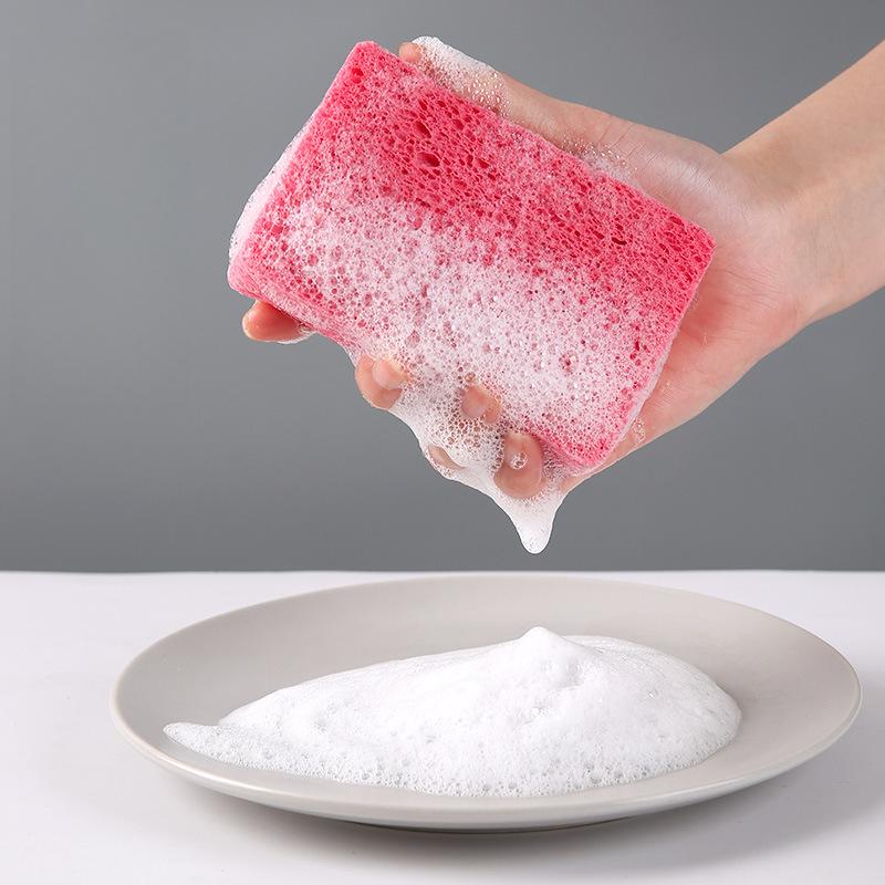 2PCS Natural Wood Pulp Sponge Dishwashing Magic Cleaning Brush Absorbent Sponge Scouring Cloth Cleaning Dishwashing Eraser