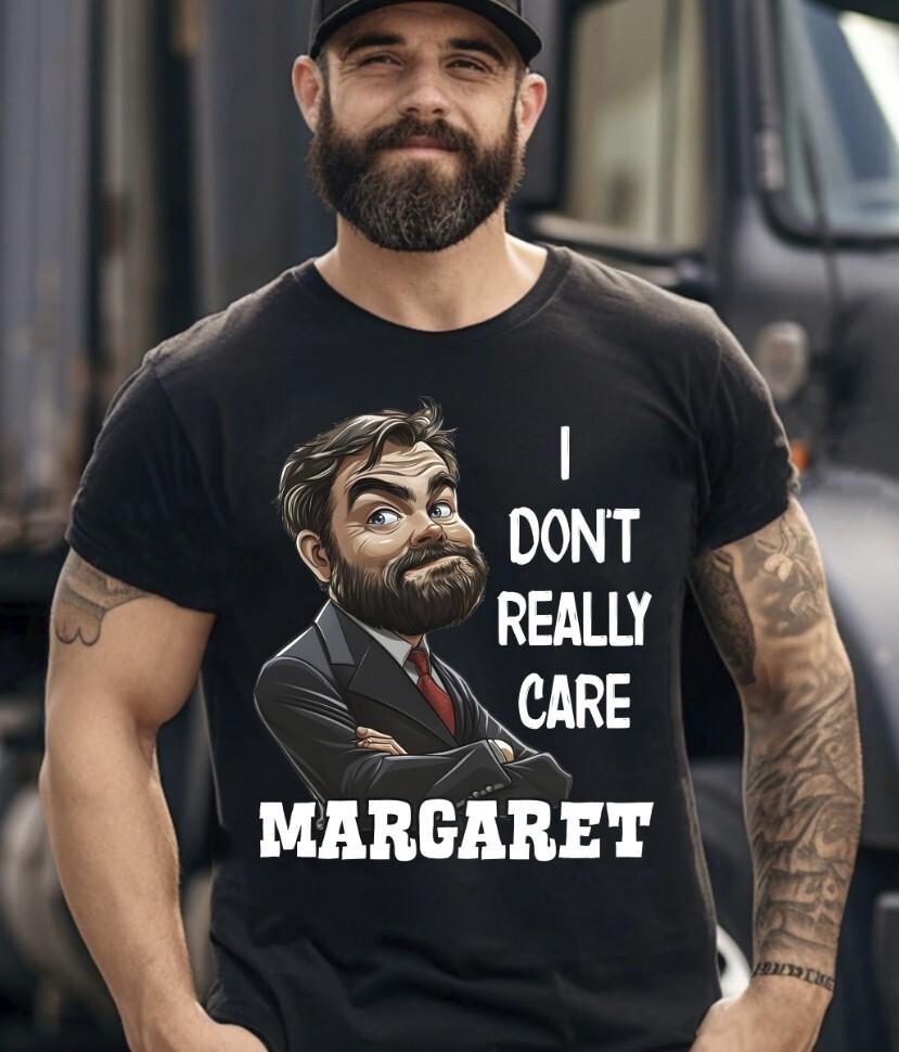 I Don t Really Care Margaret Funny Minimalist JD Vance T-Shirt, Gildan 5000 Unisex T-Shirt XXXXL