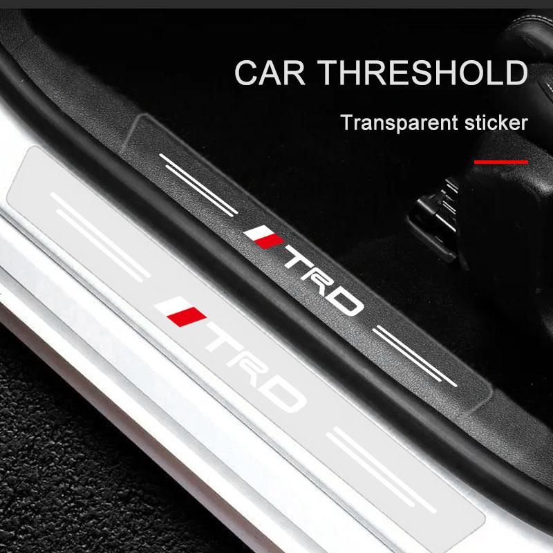 Car Threshold Sticker Scratch Resistant Transparent Film Protector for Toyota TRD Prado Aqua Hilux Rav4 Camry Prius TRD Venza GR