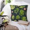 Vintage Vegetables Pattern Square Pillowcase Pillow Cover Polyester Cushion Decor Comfort Throw Pillow for Home Bedroom