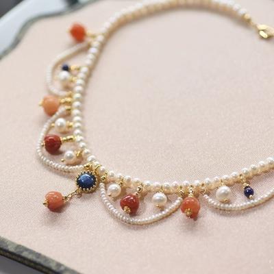 Pearl Gold Silk Multi-layer Yingluo Necklace