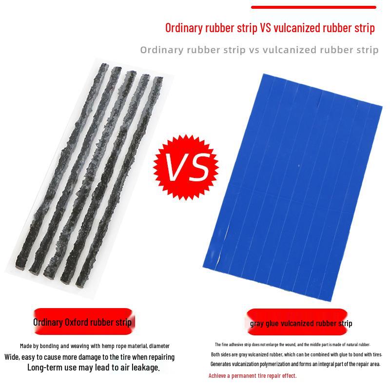 Electric Tire Repair Kit - Tubeless Motorcycle & Car, Vulcanized Rubber Strips