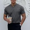 Herren-Shorts mit V-Ausschnitt, atmungsaktive Baumwollmischung, Sport, Fitnessstudio, Oberteile, Kleidung für den Alltag