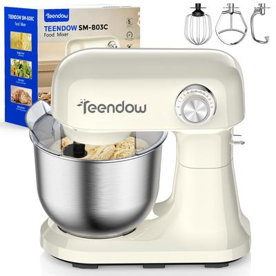 Teendow SM-B03 Home Food Processor,1500W,12 Speed Settings,extra-large 5L Capacity,304 Stainless Steel Bowl,food-grade Accessories.