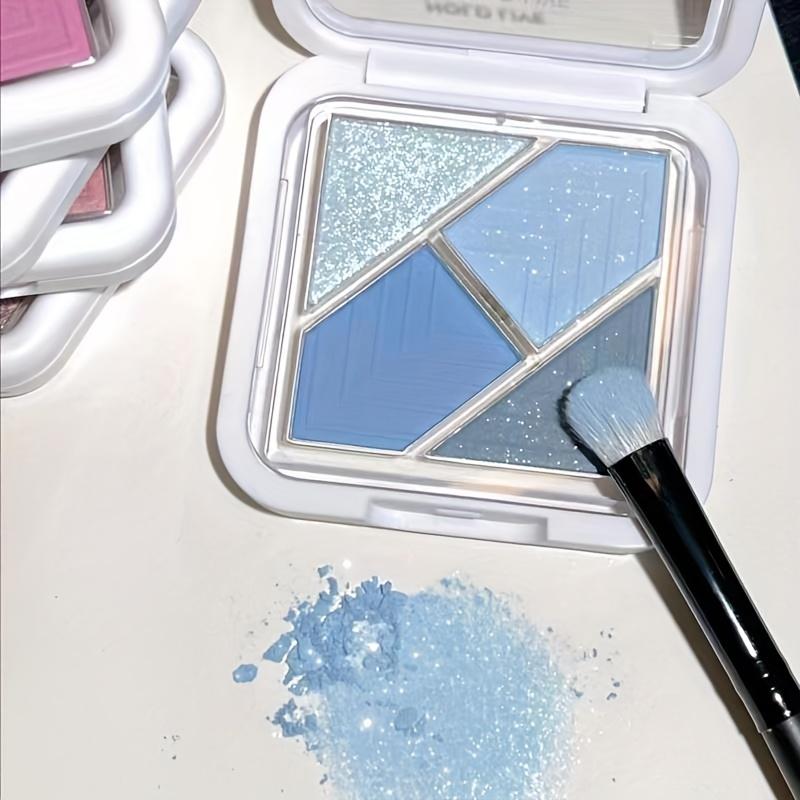 Portable Reverse World Čtyřbarevná paleta očních stínů Spice Girl Pink Summer Blue Green Pocket Eyeshadow
