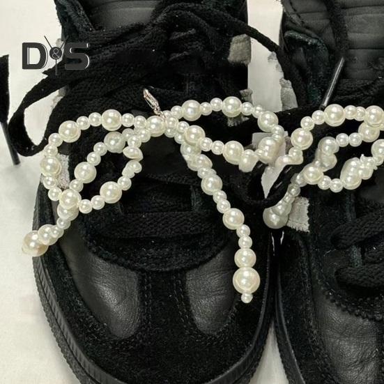 1 Paar Schuh-Dekorations-Charms in Schleifenform, Kunstperlen mit Clip, DIY-Schnürsenkel-Charms für Sandalen, Schuh-Accessoires, Schlüsselanhänger, Tasche, Auto-Charms