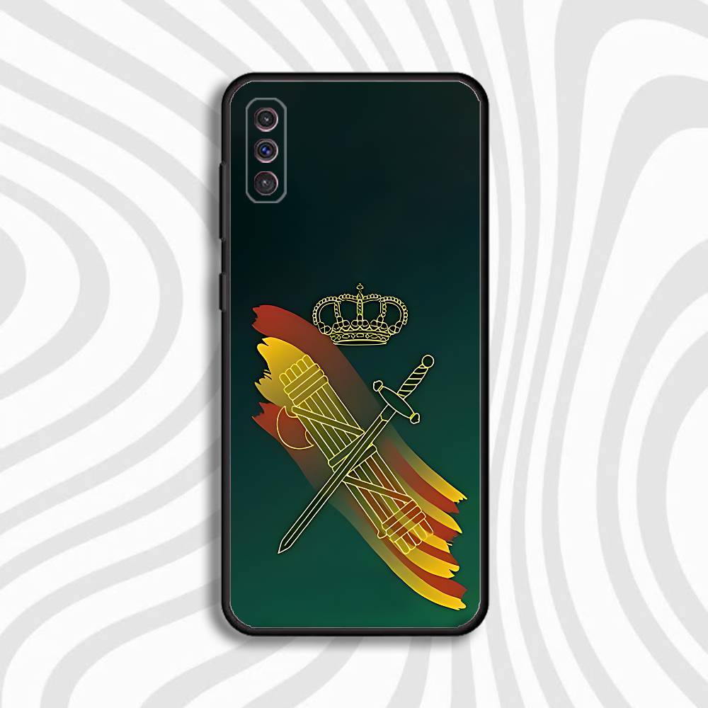 Custodia per Telefono Guardia Civile Spagnola Per Samsung S10,S21,FE,S21,Note 20,S26,S25,S24,S23,Ultra,S9,S22,Plus Copertura Nera in Morbido Silicone