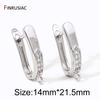 18K Gold Plated Brass Earring Fixtures,Zircon Shvenzy Ear Wire Earring Hooks For DIY Earring Jewelry Making Supplies Accessories