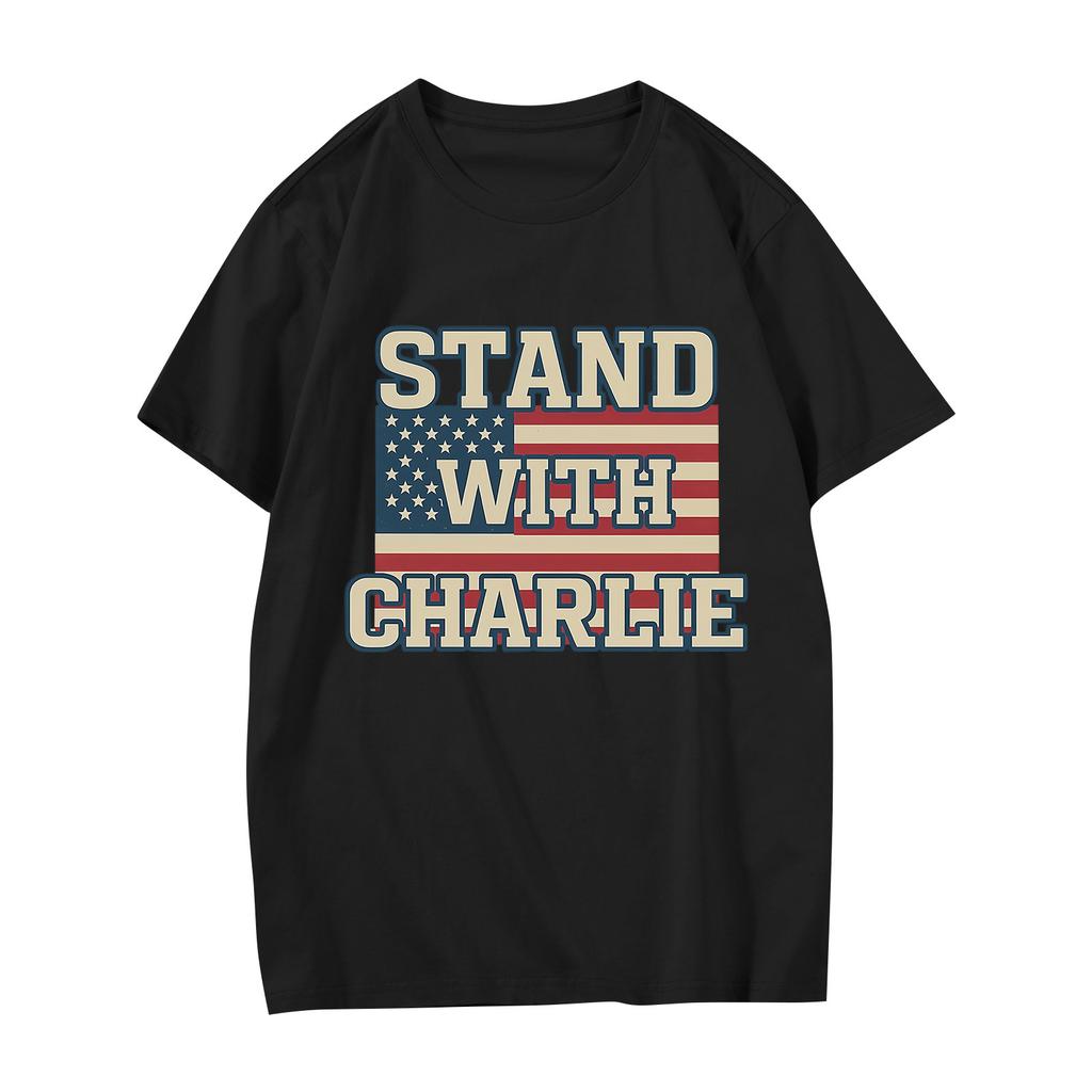 Women's Casual Printed T-Shirt Round Neck Pullover Short Sleeve Top