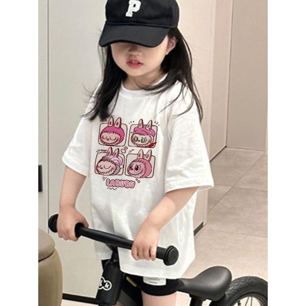 

Girls T-shirt short-sleeved loose casual style children s clothing 110