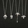 Kawaii Sanrio Series Necklace Cute Cartoon Cinnamoroll Hello Kitty Necklace for Girls Birthday Party Jewelry Accessories Gifts