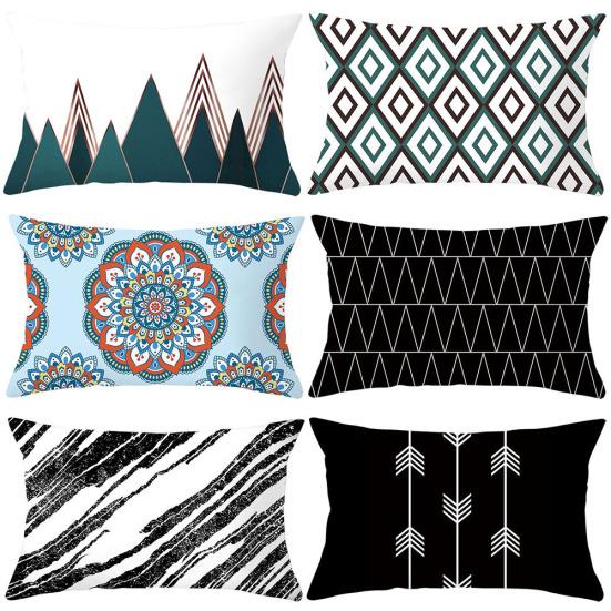 Geometric Circle Triangle Wave Pillow Case Cushion Cover Sofa Bed Car Cafe Decor