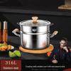 316 Edelstahl Suppen- & Dämpftopf