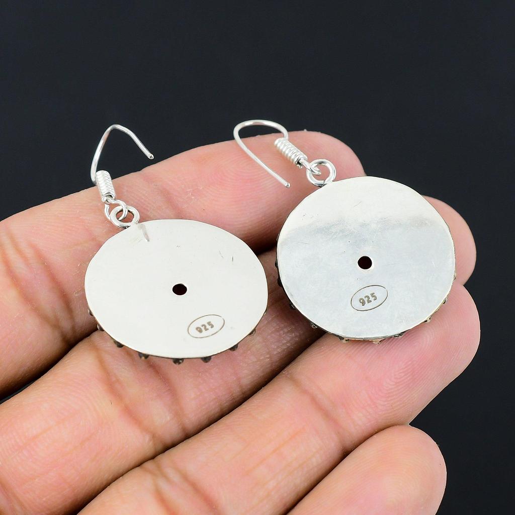 Natural Mozambique Garnet Gemstone 925 Silver Drop/Dangle Earrings For Women