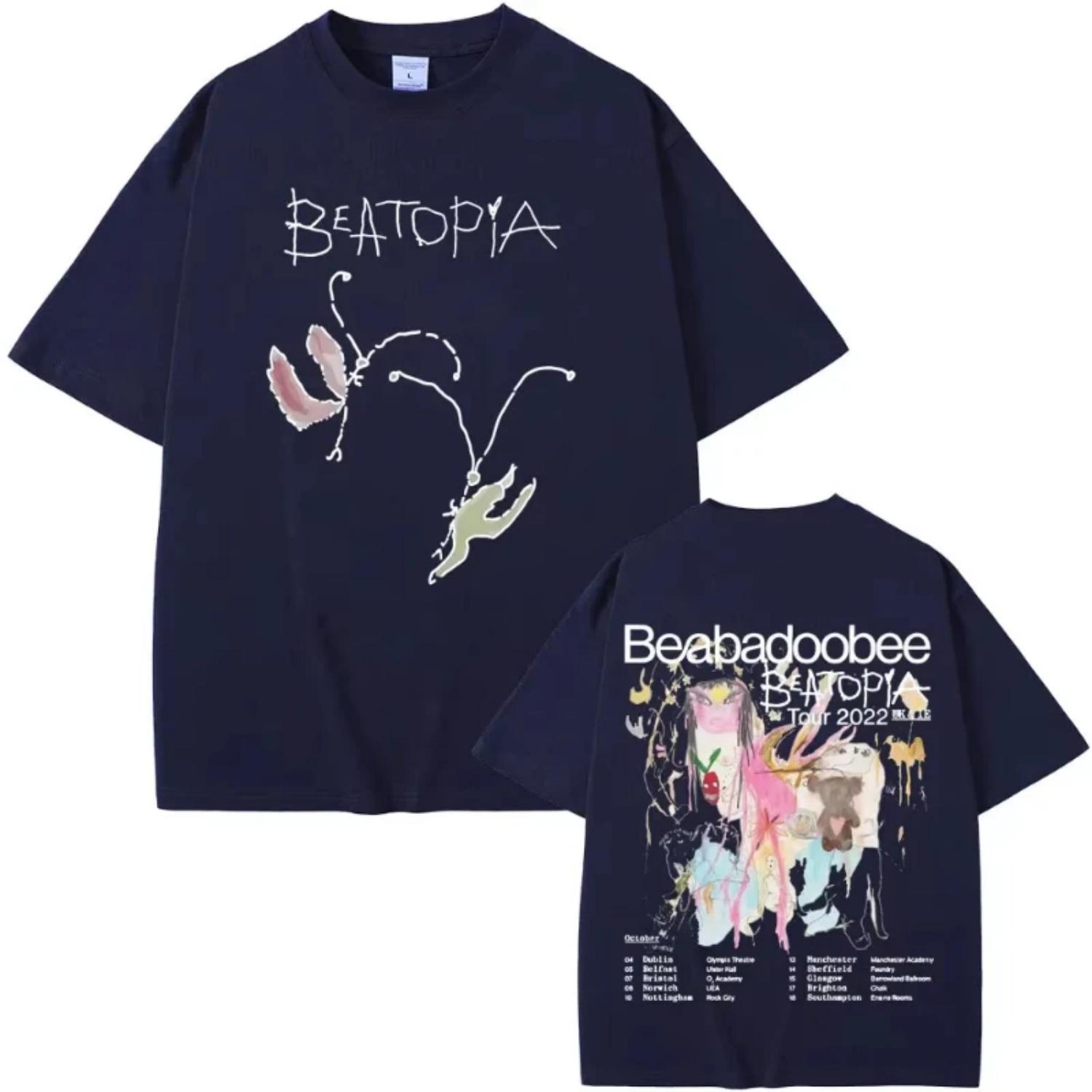 Beabadoobee Beatopia Tour T-shirt Men Women Fashion Harajuku Tshirt Male Casual Cotton Oversized Streetwear Aesthetic T Shirts S