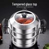 Yunshuang 304 Stainless Steel 3-Layer Steamer Pot
