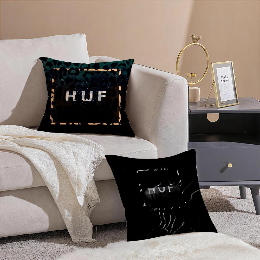 Skateboard Aesthetic Design H-Huf Pillow Case Pattern Printed Pillowcase For Living Room Sofa Cushion Cover & Bedroom Decor