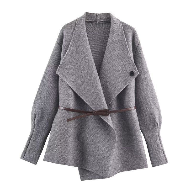 Za Autumn and Winter New Arrivals Women's Clothing Zr European and American Style Export Fashion Simple Versatile Belted Knitted Blazer