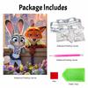 Disney Pearl Painting DIY Zootopia Judy and Nick Pearl Art Painting Pearl Gem Painting, Home Wall Decoration Crafts