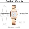 Women's Square Analog Watch with Waterproof Quartz Movement, Simple and Cute Design for Commuting and School - A Great Gift for Her, Birthdays,